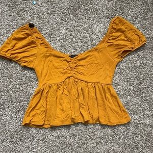 Mustard Crop Top